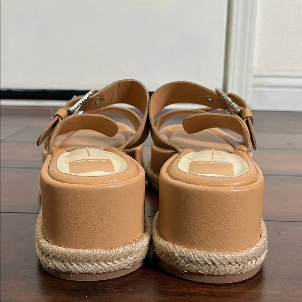 Dolce Vita Women's Canyon Flatform Footbed Espadrille Wedge Sandals size 9.5 New